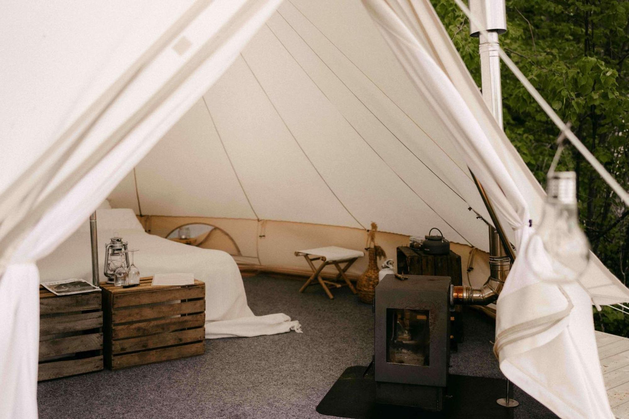 גרבסטאד Falkeroed - Lyxig Glamping I Naturreservat Ink Frukost מראה חיצוני תמונה