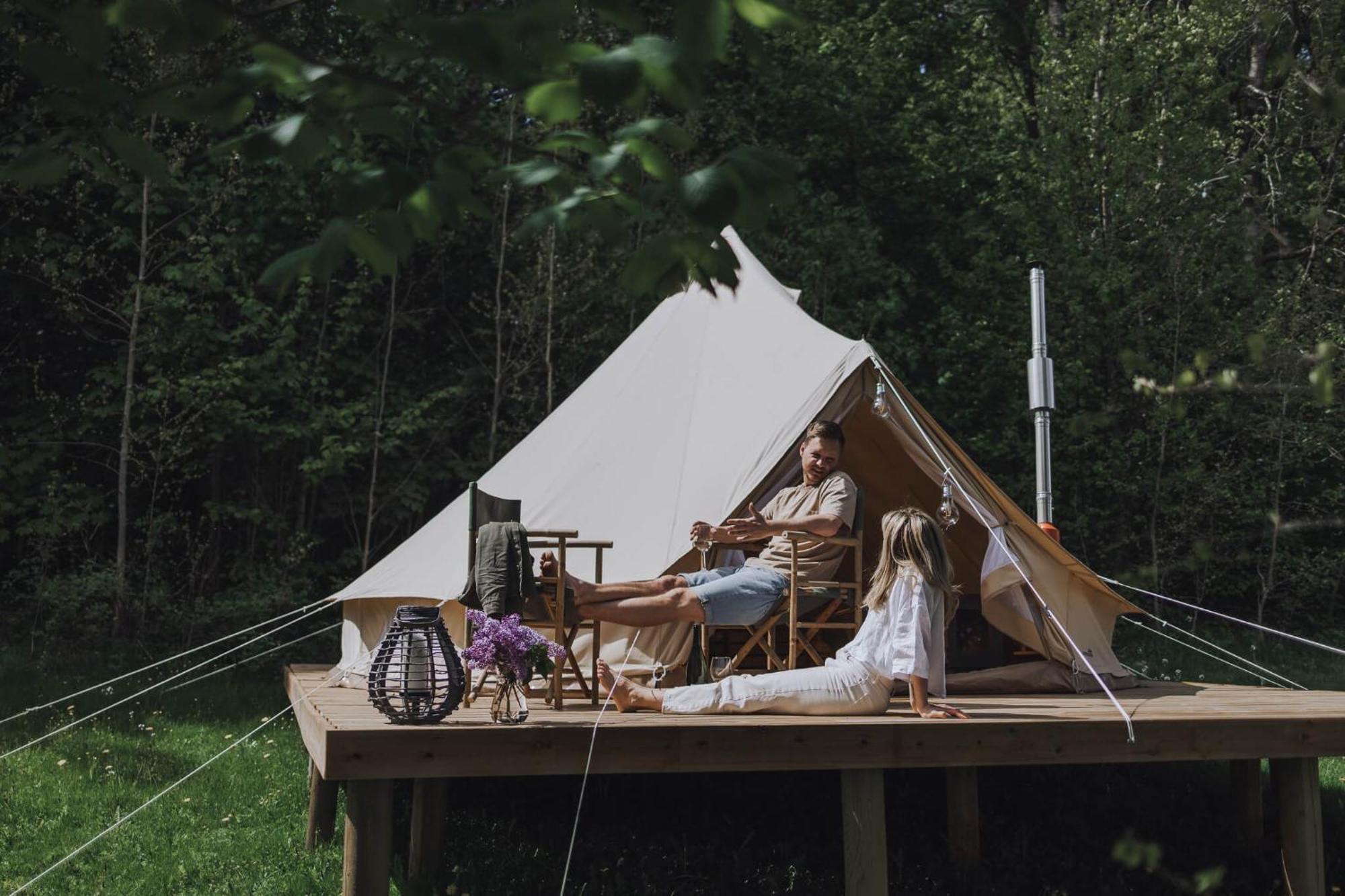 גרבסטאד Falkeroed - Lyxig Glamping I Naturreservat Ink Frukost מראה חיצוני תמונה
