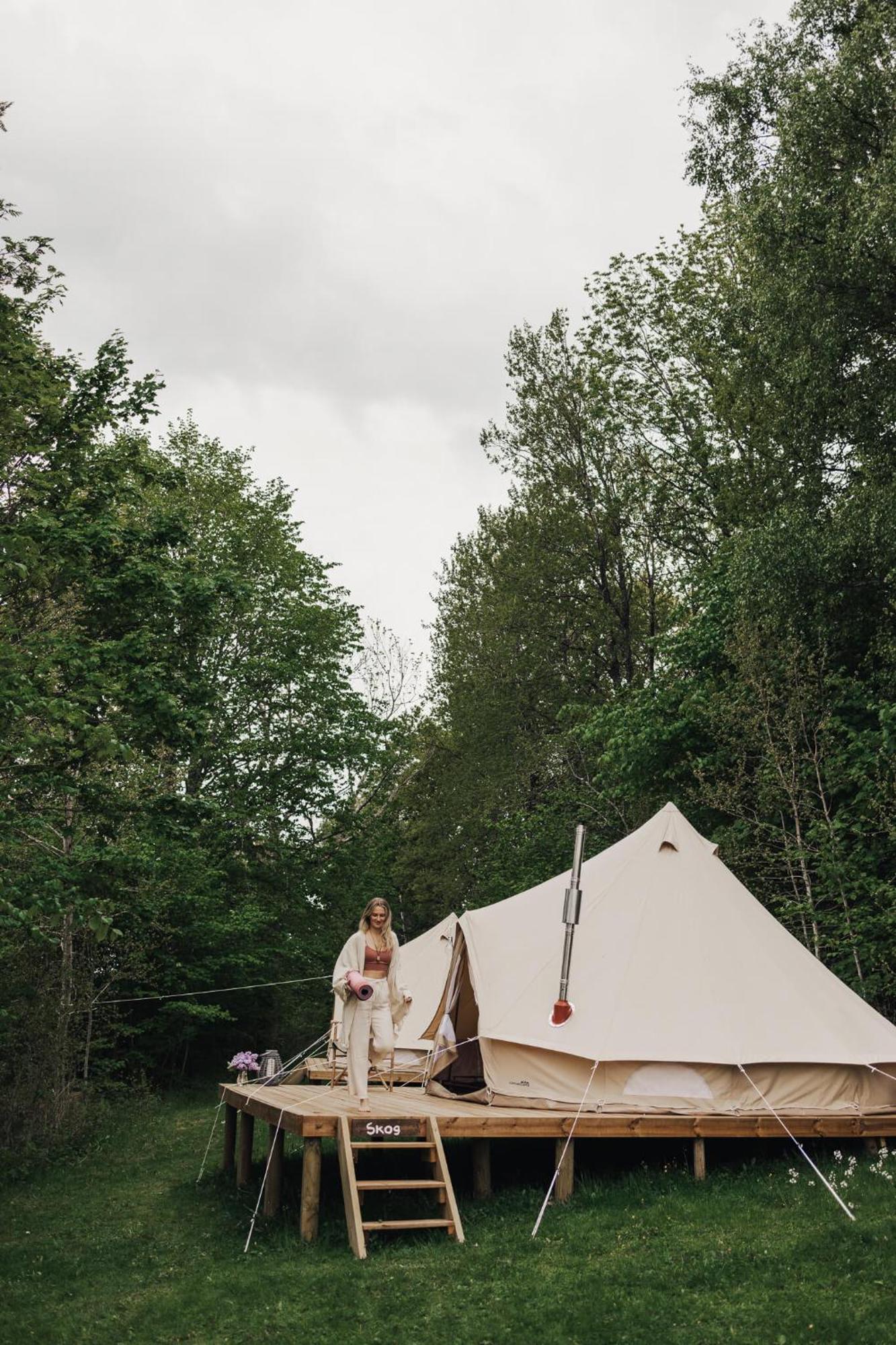 גרבסטאד Falkeroed - Lyxig Glamping I Naturreservat Ink Frukost מראה חיצוני תמונה